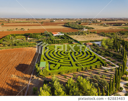 Maze of bushes in botanical park - Ayia Napa 62883483