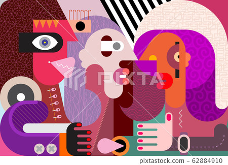 Three People vector illustration 62884910