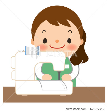 少婦縫紉機 62885342