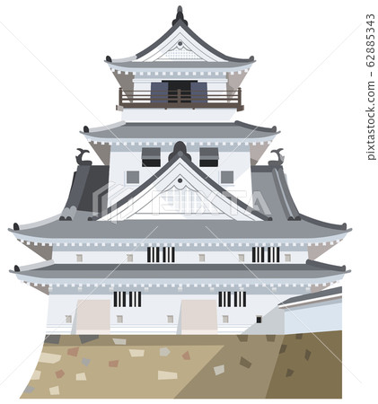 Kochi castle image tourist spot illustration icon 62885343