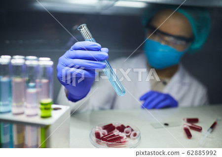 Lab Worker Holding Test Tubes 62885992