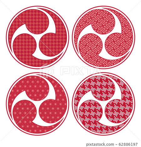 Background material left three tones mark illustration vector Background material left three tones mark illustration vector 62886197