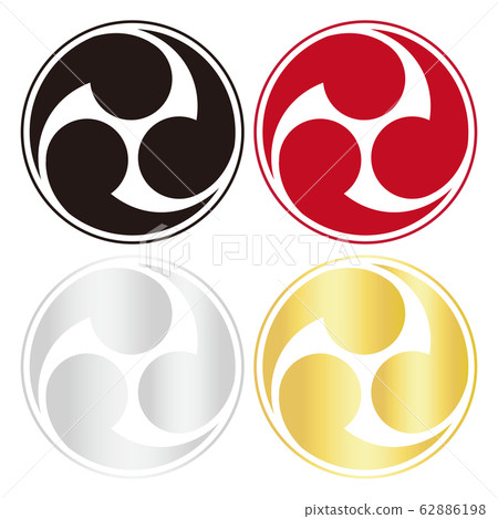 背景材料留下三個色調標記圖矢量 62886198