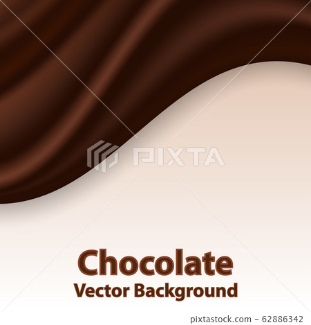 Chocolate wave, abstract background, dark brown... - Stock Illustration  [62886342] - PIXTA