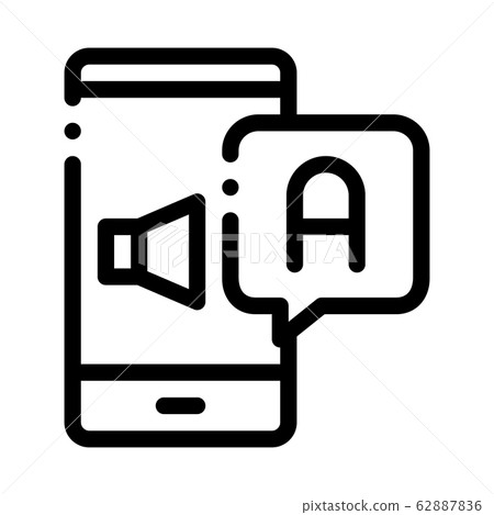 Smartphone Translator App Icon Thin Line Vector - Stock Illustration ...