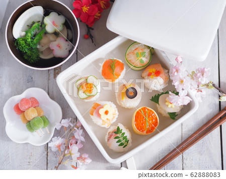 Japanese food cute Temari sushi Japanese food cute Temari sushi 62888083