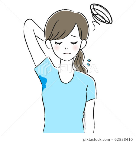 腋下汗水女人 62888410