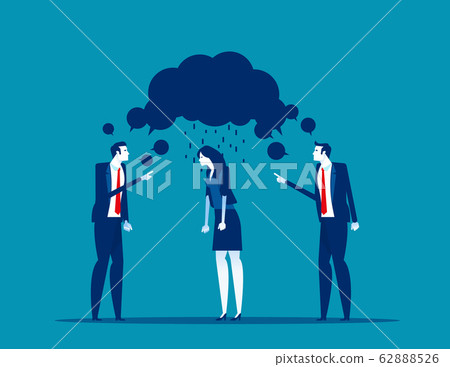 Insults colleagues. Concept office business vector 62888526