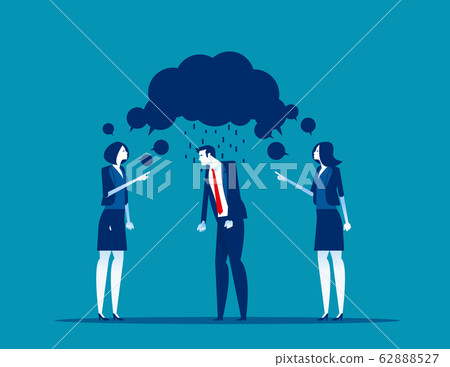 Insults colleagues. Concept office business vector 62888527