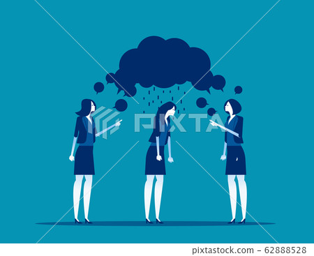 Insults colleagues. Concept office business vector 62888528