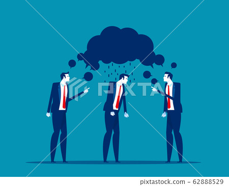 Insults colleagues. Concept office business vector 62888529