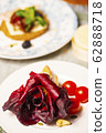Gorizia, also known as Rosa di Gorizia, an expensive and valuable variety of Italian radicchio. Copy space. 62888718
