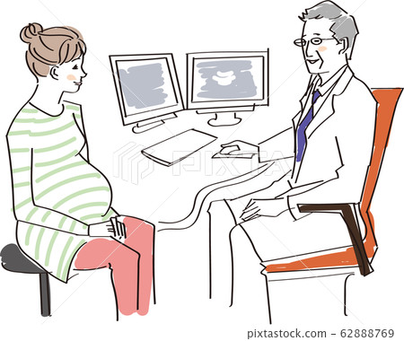 Pregnant woman doctor consultation hospital Pregnant woman doctor consultation hospital 62888769