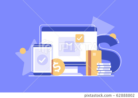 Methods and forms of payment, security of financial transactions,flat design icon vector illustration Methods and forms of payment, security of financial transactions,flat design icon vector illustration 62888802