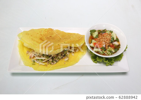 Vietnamese Food in Restaurant white plate on the 62888942