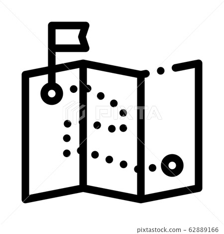 Map Direction Topography Icon Thin Line Vector 62889166