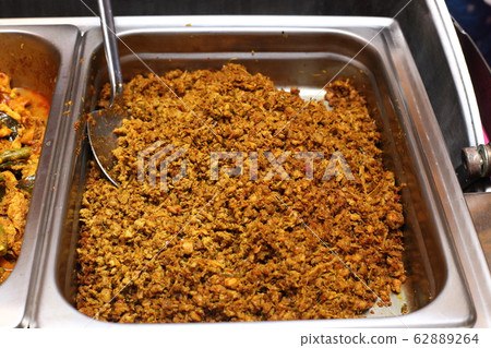 Thai Local Food in Stainless Plate for Buffet Thai Local Food in Stainless Plate for Buffet 62889264