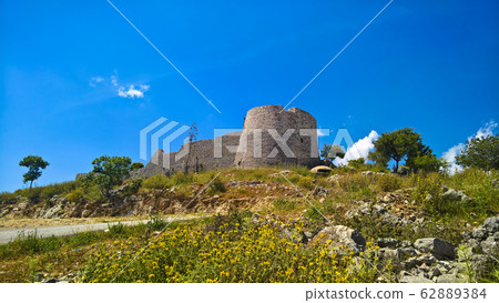 Landscape with the Lekuresi Castle and military 62889384