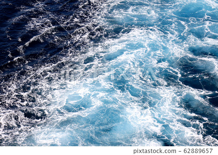 Ocean waves wallpaper, Dark blue water and sea foam from aerial view. 62889657