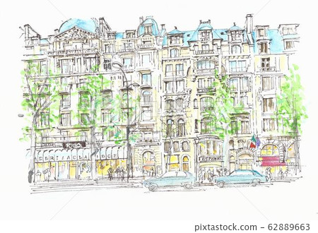 European streets, France, Paris, Champs Elysees 62889663