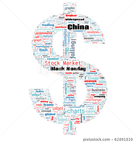 Word cloud on theme Black Monday in US Dollar 62891810