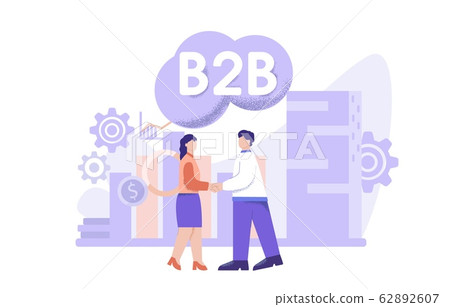 Successful business people collaboration vector flat illustration Successful business people collaboration vector flat illustration 62892607