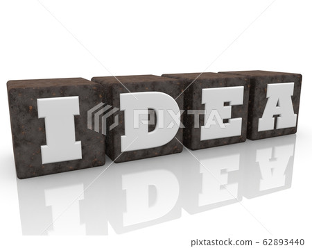 Idea concept on metal cubes 62893440