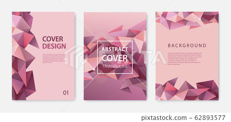 Vector set of triangle polygonal abstract background, facet nude red, brown covers, flyers, brochures. Colorful gradient design. Low poly shape banner Vector set of triangle polygonal abstract background, facet nude red, brown covers, flyers, brochures. Colorful gradient design. Low poly shape banner 62893577
