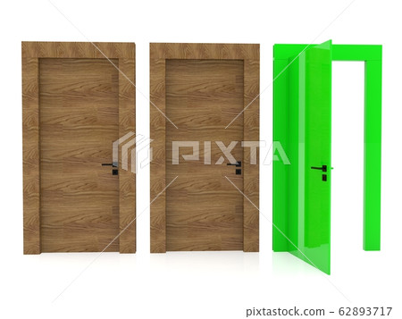 Three colorful doors Three colorful doors 62893717