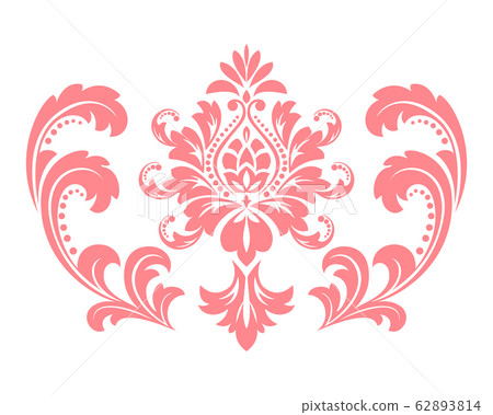 Damask graphic ornament. Floral design element. 62893814