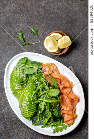 Low carbs salad. Spinach, rucola salad with Low carbs salad. Spinach, rucola salad with 62894026