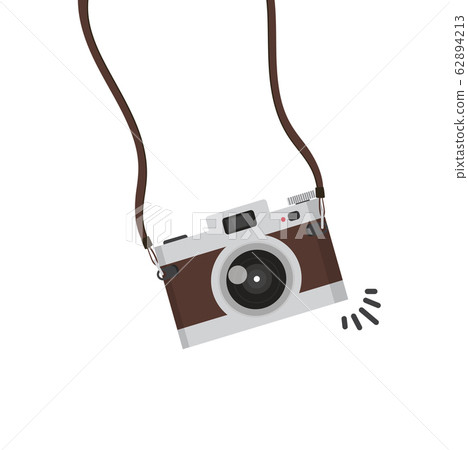 Old camera with strap vector Old camera with strap vector 62894213