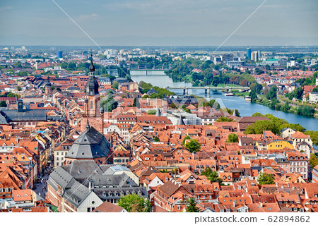 Heidelberg town on Neckar river, Germany 62894862