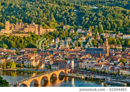 Heidelberg town on Neckar river, Germany 62894865