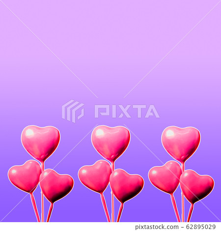 Lots of pink hearts and gradient purple back and copy space on top Lots of pink hearts and gradient purple back and copy space on top 62895029