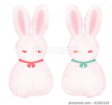 Twin rabbit cartoon - Stock Illustration [62895285] - PIXTA