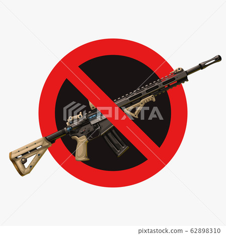 no assault rifle weapon sign 62898310