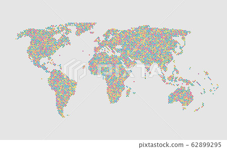 World map vector template, worldwide info graphic - Stock Illustration ...