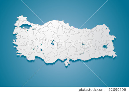 Turkey country map flat background vector template 62899306