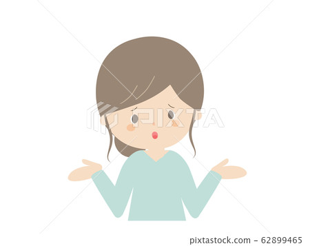 Young woman saying not to know 62899465