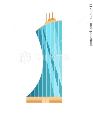 Skyscraper building. Modern building flat... - Stock Illustration  [62899611] - PIXTA