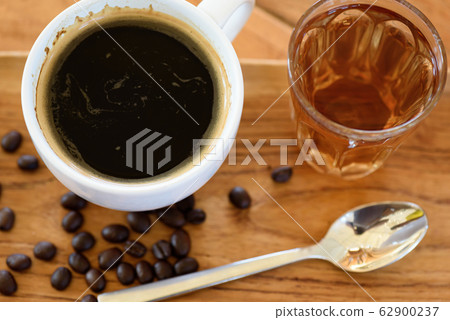 Black coffee with hot tea Black coffee with hot tea 62900237