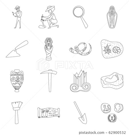 Vector illustration of story and research symbol. Collection of story and discovery stock symbol for web. 62900532