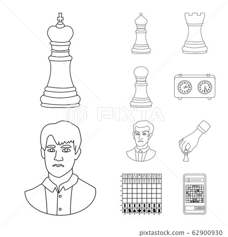 Isolated object of piece and strategy logo. Collection of piece and play vector icon for stock. Isolated object of piece and strategy logo. Collection of piece and play vector icon for stock. 62900930