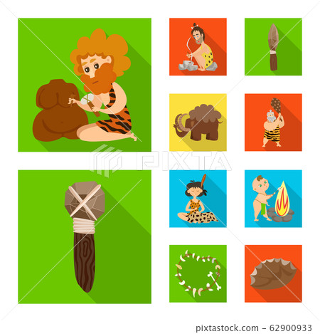 Isolated object of evolution and prehistory symbol. Collection of evolution and development vector icon for stock. 62900933
