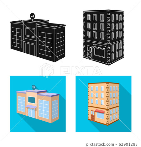 Isolated object of construction and building sign. Collection of construction and estate vector icon for stock. 62901285