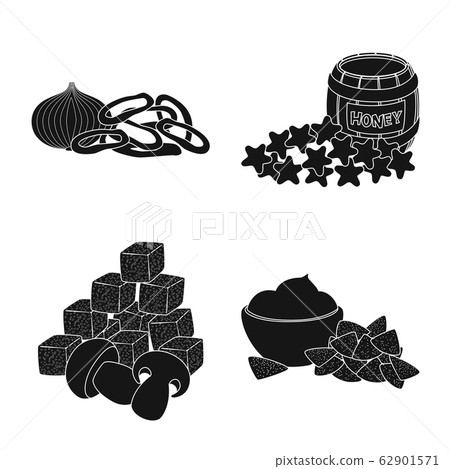 Vector design of ingredient and organic sign. Set of ingredient and product stock symbol for web. Vector design of ingredient and organic sign. Set of ingredient and product stock symbol for web. 62901571