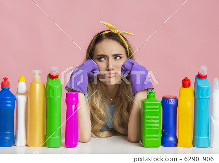 House cleaning again. Girl pouted lips displeased 62901906