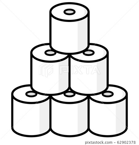 Toilet paper roll tower cut illustration 62902378