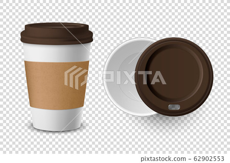 Vector 3d Realistic Disposable Opened Paper, Plastic Coffee Cup for Drinks Icon Set Closeup Isolated on Transparent Background. Design Template, Mockup. Top and Front View Vector 3d Realistic Disposable Opened Paper, Plastic Coffee Cup for Drinks Icon Set Closeup Isolated on Transparent Background. Design Template, Mockup. Top and Front View 62902553